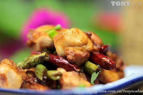 辣椒豇豆吵兔肉的做法