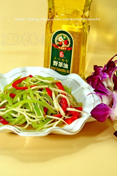 莴笋炒茭白丝的做法