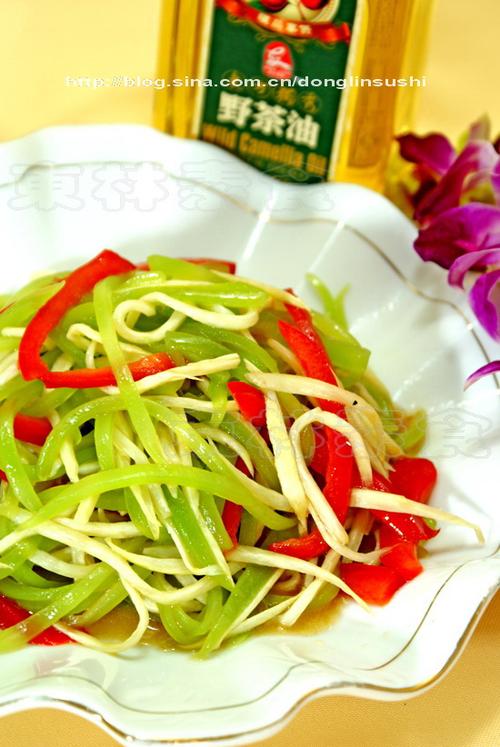 莴笋炒茭白丝的做法