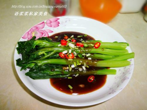 浇汁芥兰的做法