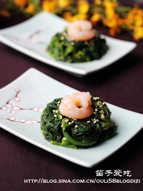 芥末菠菜墩的做法