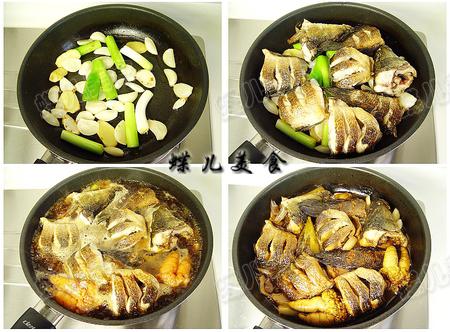 大蒜烧黑鱼的做法