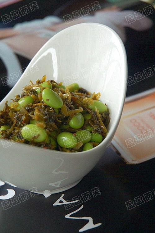 雪菜毛豆的做法