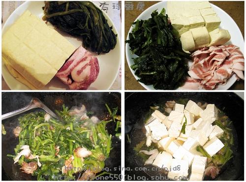 雪里蕻炖豆腐的做法