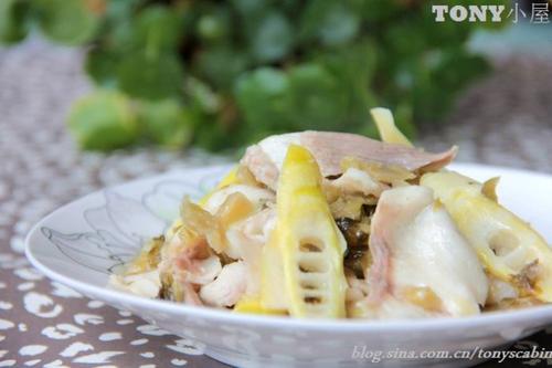 春笋咸菜鱼片的做法