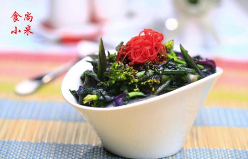 清炒紫菜心的做法