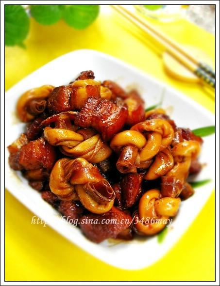 千张结烧肉的做法