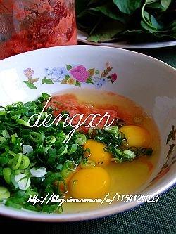 葱花鸡蛋炒虾头酱的做法