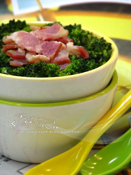 培根西兰花的做法