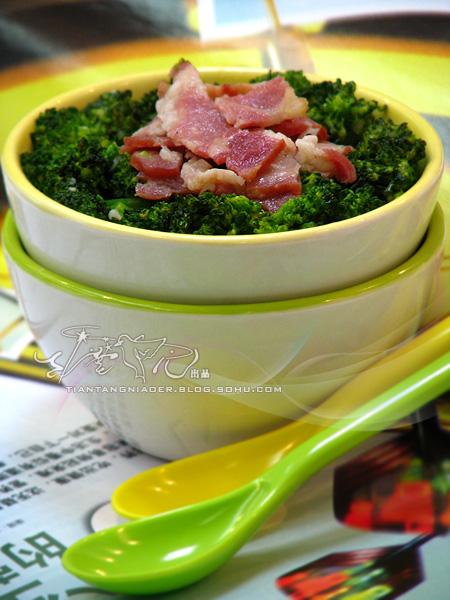 培根西兰花的做法