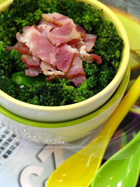 培根西兰花的做法