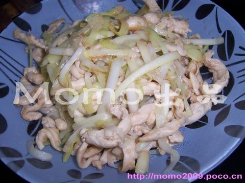 韭黄炒鸡丝的做法