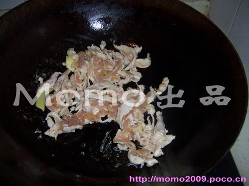 韭黄炒鸡丝的做法