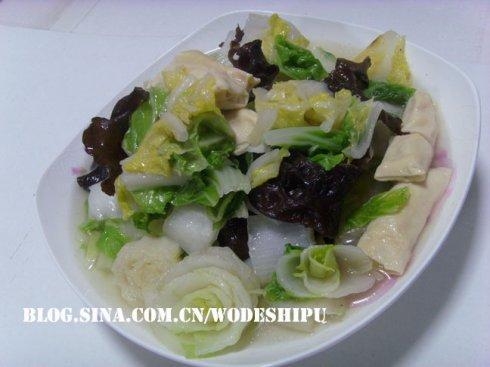 黑木耳炒大白菜的做法