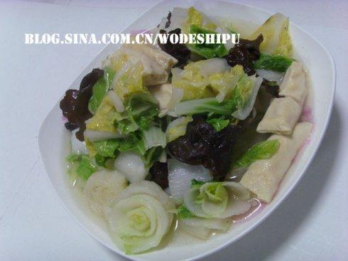 黑木耳炒大白菜的做法