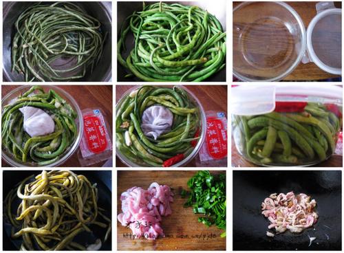 酸豆角炒肉丝的做法