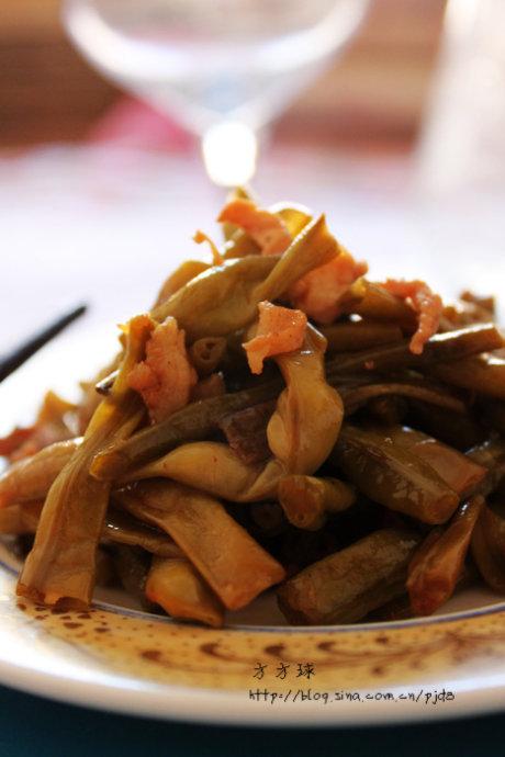 酸豆角炒肉丝的做法