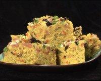 口蘑焖豆腐+千层糕的做法