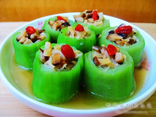 香菇瑶柱酿丝瓜的做法