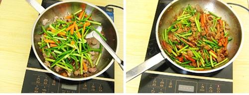 肉片炒蒜苔的做法