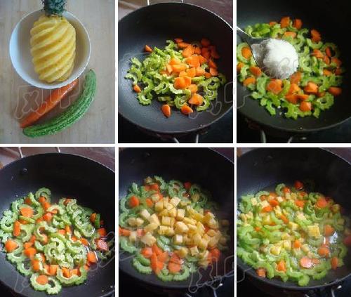 菠萝焖苦瓜的做法