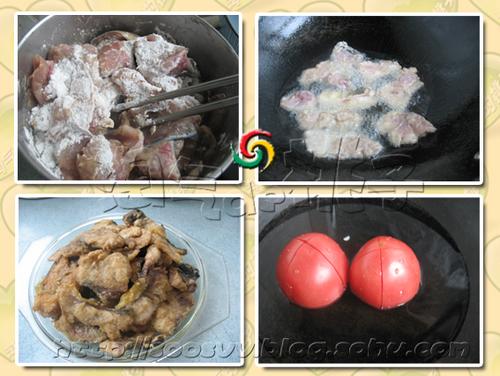 酸甜开胃西红柿鱼片的做法