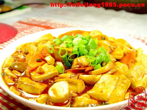 蘑菇烧豆腐的做法