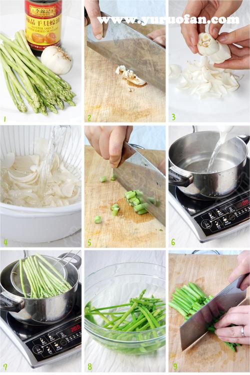 蚝油芦笋炒百合的做法