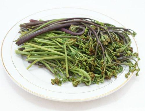 竹笋金针菇炒蕨菜的做法