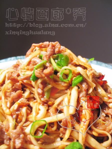 茭瓜牛肉丝的做法