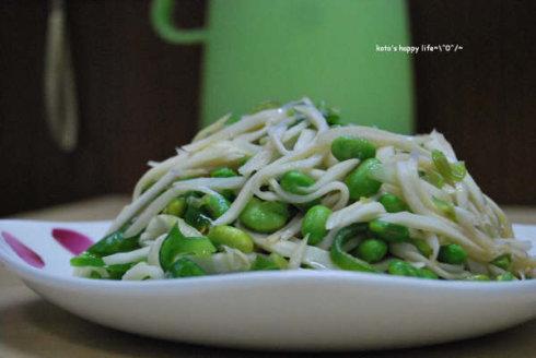 毛豆茭白的做法