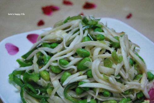 毛豆茭白的做法