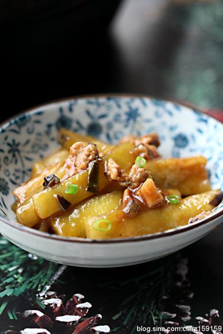 肉末咸鱼茄子煲的做法