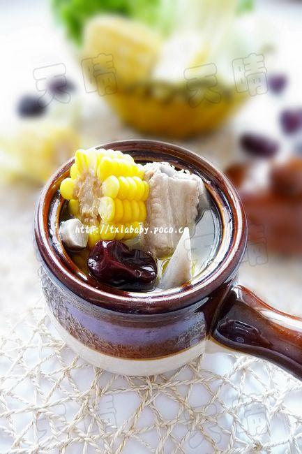 排骨牛蒡玉米红枣汤的做法