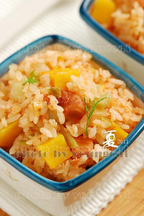 红薯鸡腿饭的做法