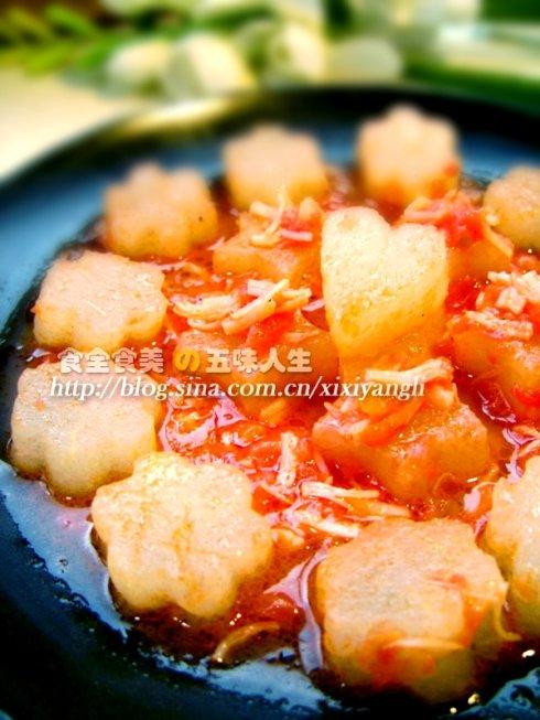 瑶柱丝扒花冬瓜的做法