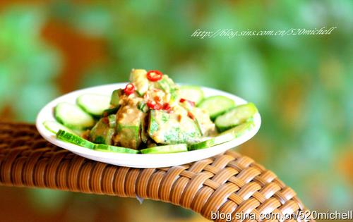 麻酱蒜泥拌黄瓜的做法