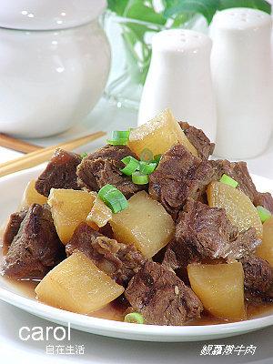 白萝卜炖牛肉的做法
