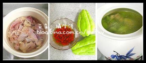 佛手瓜枸杞炖土鸡的做法