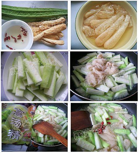 竹荪烩丝瓜的做法