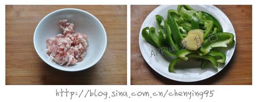 青椒肉末盖浇饭的做法