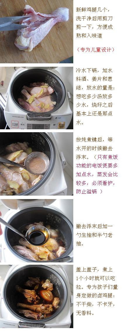 电饭煲卤鸡腿的做法