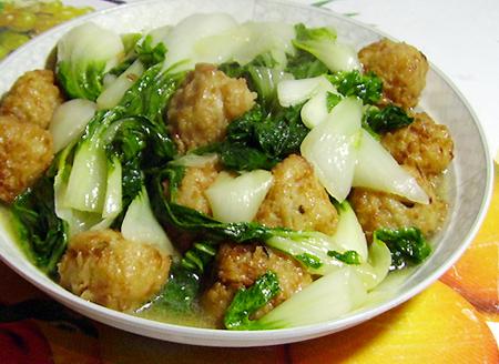 青菜萝卜丸子的做法