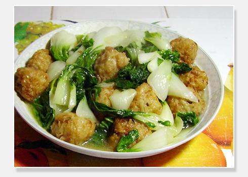 青菜萝卜丸子的做法
