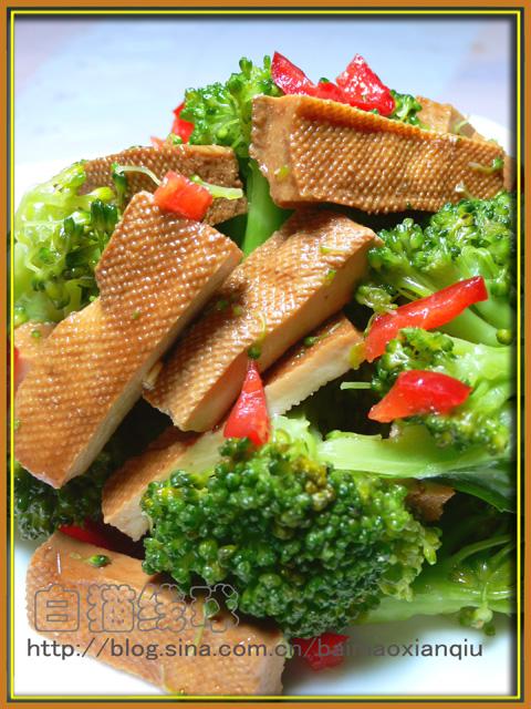 豆干西兰花的做法