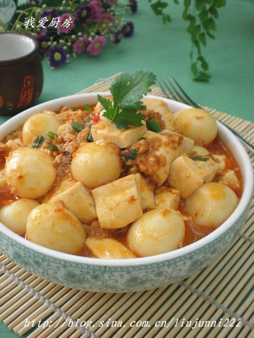 鹌鹑蛋烧豆腐的做法