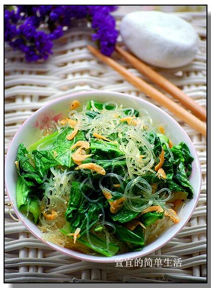 虾皮粉丝小白菜的做法