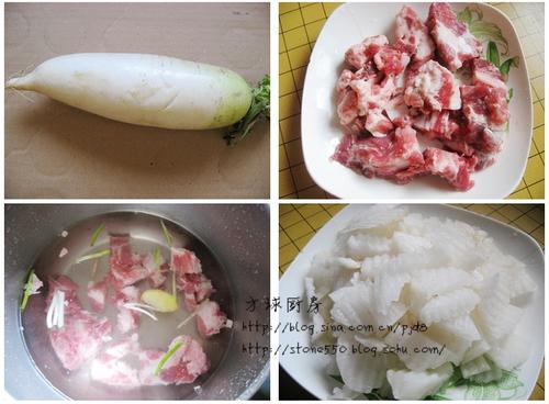 白萝卜排骨汤的做法