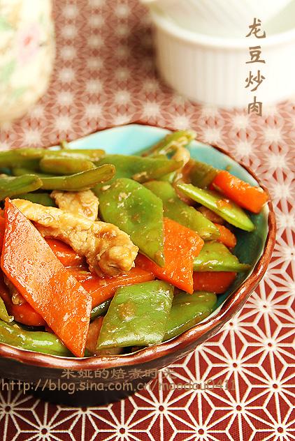 龙豆炒肉的做法