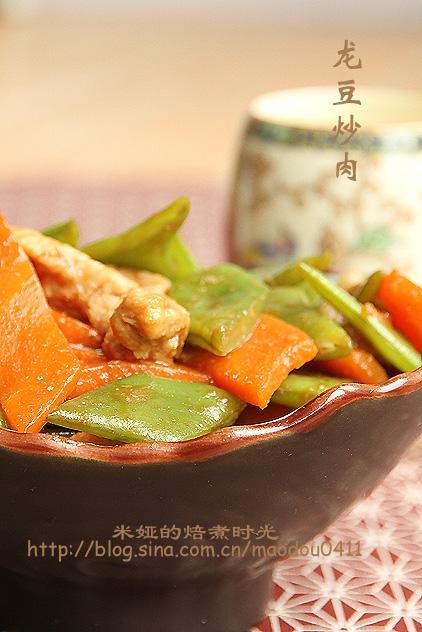 龙豆炒肉的做法